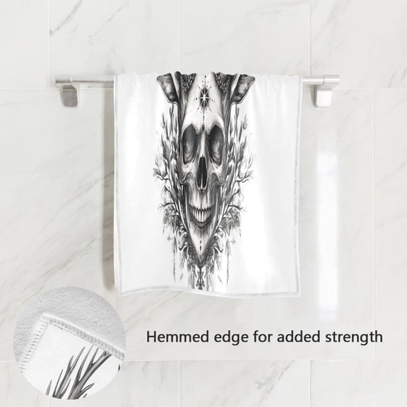 BZSMCE Bath Towel 30 X 15 in Soft Towel Design Skeleton Pattern Design Pattern