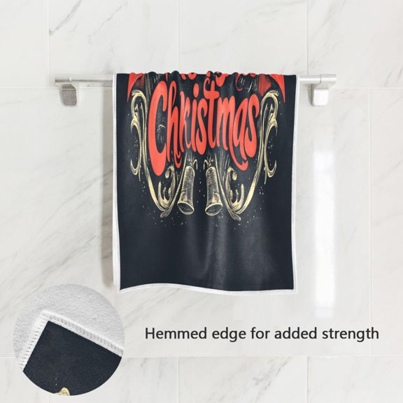 BZSMCE Bath Towel 30 X 15 in Soft Towel Elegant Freehand Christmas Red Bowknot Design Pattern