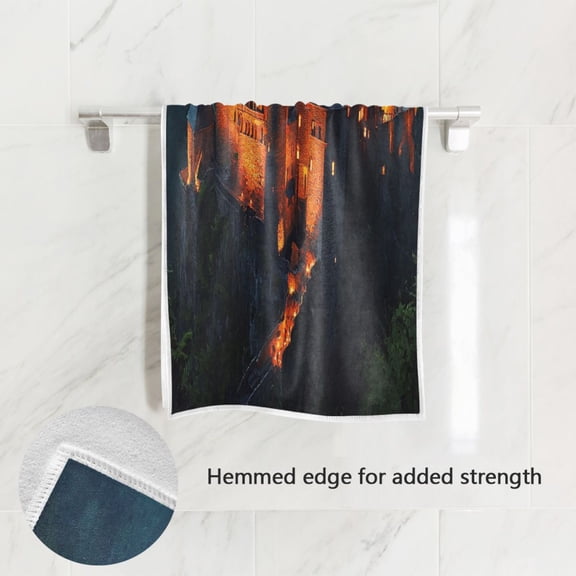 BZSMCE Bath Towel 30 X 15 in Soft Towel Great Castle Printing Design Pattern