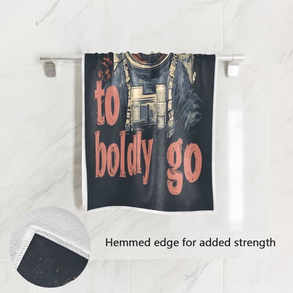 BZSMCE Bath Towel 30 X 15 in Soft Towel Space Monkey Plainting Design Pattern