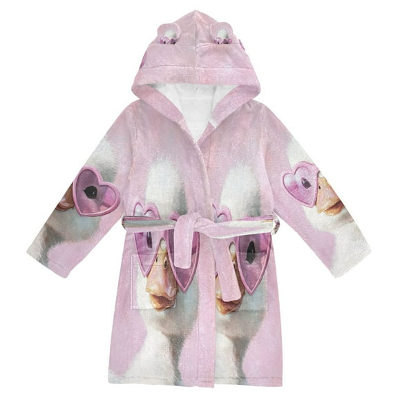 BZSMCE Bathrobes Belt Hooded Adorable Duck Creative Pattern