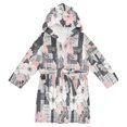 thumbnail image 1 of BZSMCE Bathrobes Belt Hooded Blush and Bloom Mosaic Creative Pattern, 1 of 8