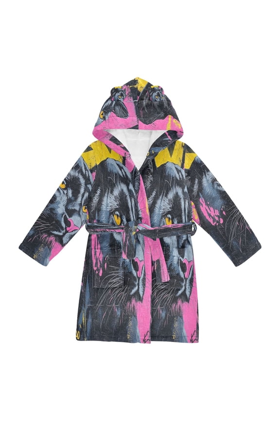 Bathrobes Belt Hooded Bold Reflection Creative Pattern