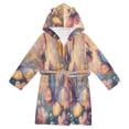 thumbnail image 1 of BZSMCE Bathrobes Belt Hooded Butterfly Bliss Creative Pattern, 1 of 8