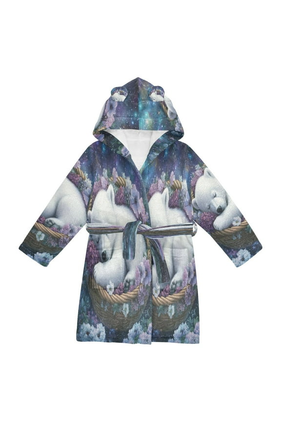 Bathrobes Belt Hooded Celestial Dreams Creative Pattern