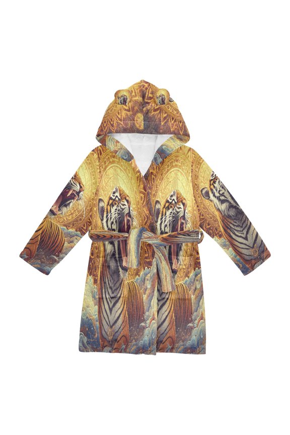 Bathrobes Belt Hooded Cosmic Fury Creative Pattern