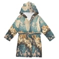 thumbnail image 1 of BZSMCE Bathrobes Belt Hooded Dreamy Kittens in Blossom Creative Pattern, 1 of 8