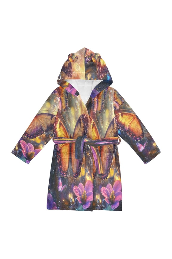 Bathrobes Belt Hooded Enchanted Flight Creative Pattern