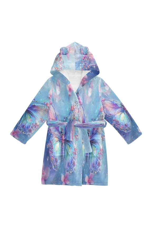 Bathrobes Belt Hooded Ethereal Elegance Creative Pattern