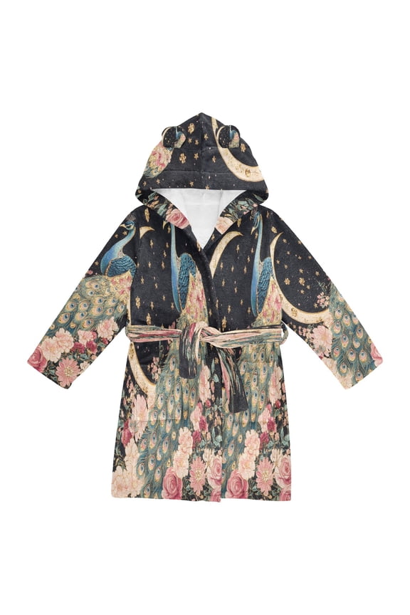 Bathrobes Belt Hooded Floral Fancies Creative Pattern