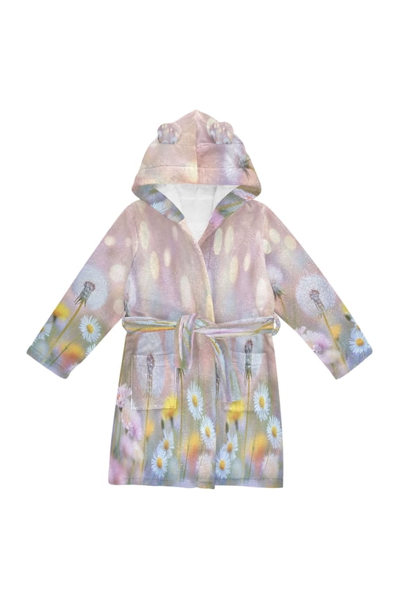 Bathrobes Belt Hooded Floral Fantasia Creative Pattern