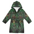 thumbnail image 1 of BZSMCE Bathrobes Belt Hooded Fractal Blooming Harmony Creative Pattern, 1 of 8