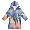thumbnail image 1 of BZSMCE Bathrobes Belt Hooded Galactic Cat Journey Creative Pattern, 1 of 8