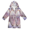 thumbnail image 1 of BZSMCE Bathrobes Belt Hooded Iridescent Shell Collection Creative Pattern, 1 of 8
