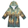 thumbnail image 1 of BZSMCE Bathrobes Belt Hooded Joyful Waters Creative Pattern, 1 of 8
