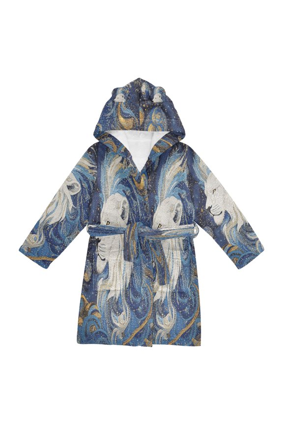 Bathrobes Belt Hooded Majestic Nebula Mane Creative Pattern