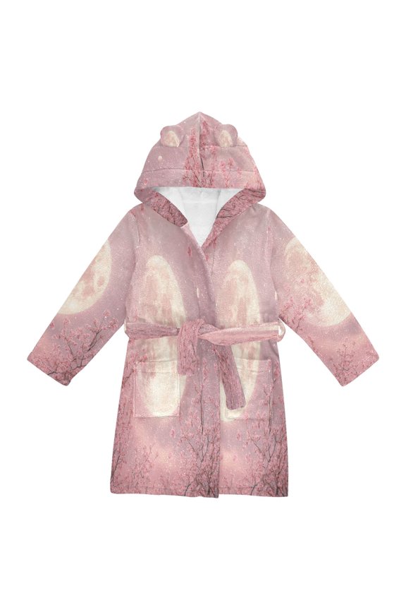 Bathrobes Belt Hooded Moonlit Dream Creative Pattern