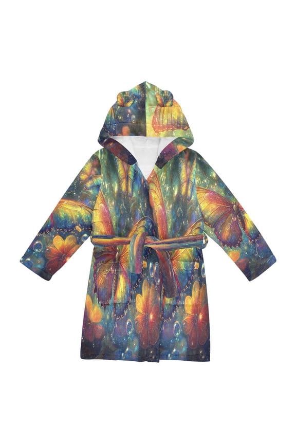 Bathrobes Belt Hooded Radiant Reflections Creative Pattern