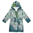 thumbnail image 1 of BZSMCE Bathrobes Belt Hooded Raindrop Blossom Beauty Creative Pattern, 1 of 8