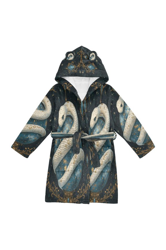 Bathrobes Belt Hooded Serpent Of The Cosmos Creative Pattern
