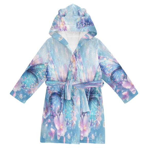 BZSMCE Bathrobes Belt Hooded Spirit Of The Blossoms Creative Pattern