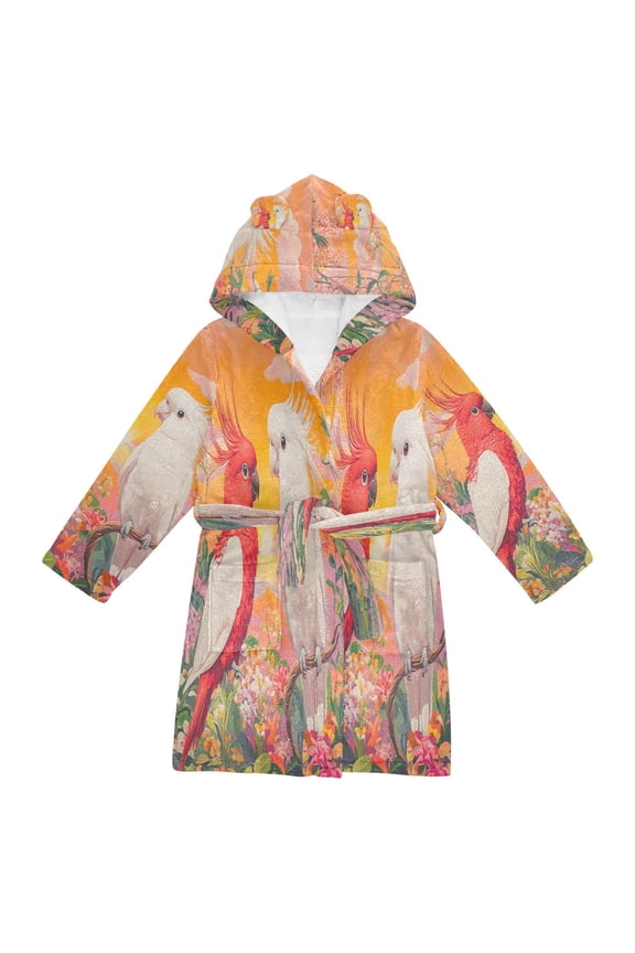Bathrobes Belt Hooded Sunset Conversations Creative Pattern