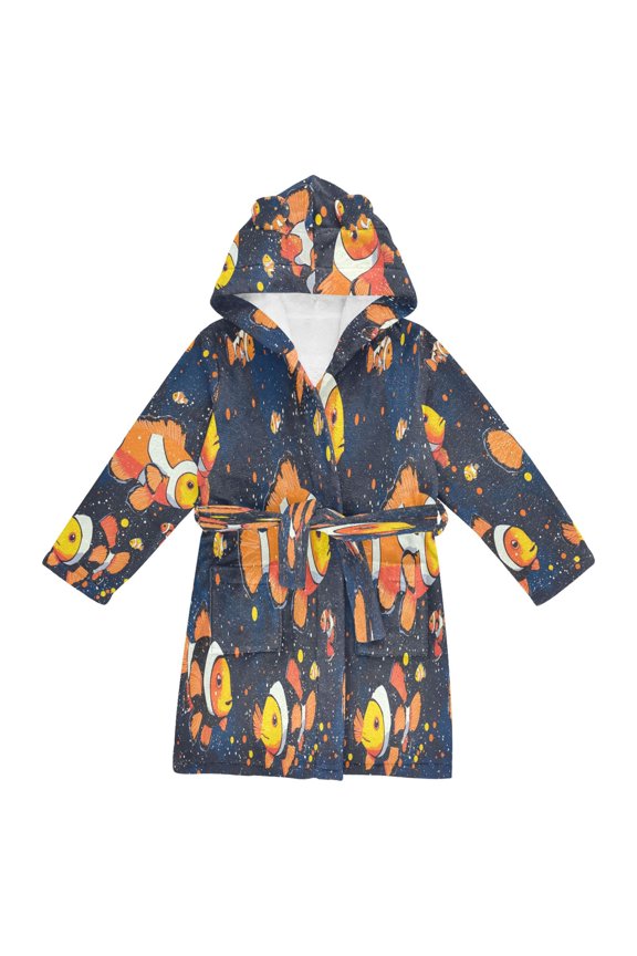 Bathrobes Belt Hooded Underwater Parade Creative Pattern