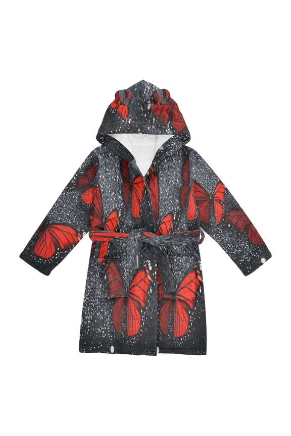 Bathrobes Belt Hooded Wings Of Fire Creative Pattern