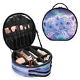 thumbnail image 1 of BZSMCE Makeup Bag Large Travel Cosmetic Bag with Adjustable Dividers Fashion Dreamy Duo Among Blooms Printed, 1 of 7