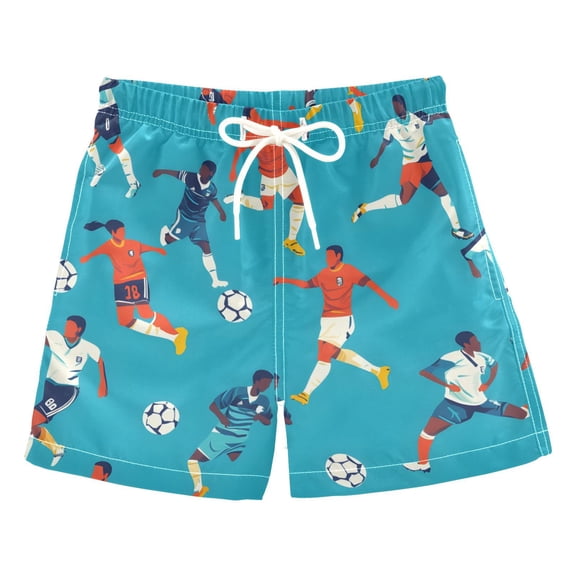 BZSMCE Beach Shorts Trunks Quick Dry Short Athlete Soccer Pattern Of Printed