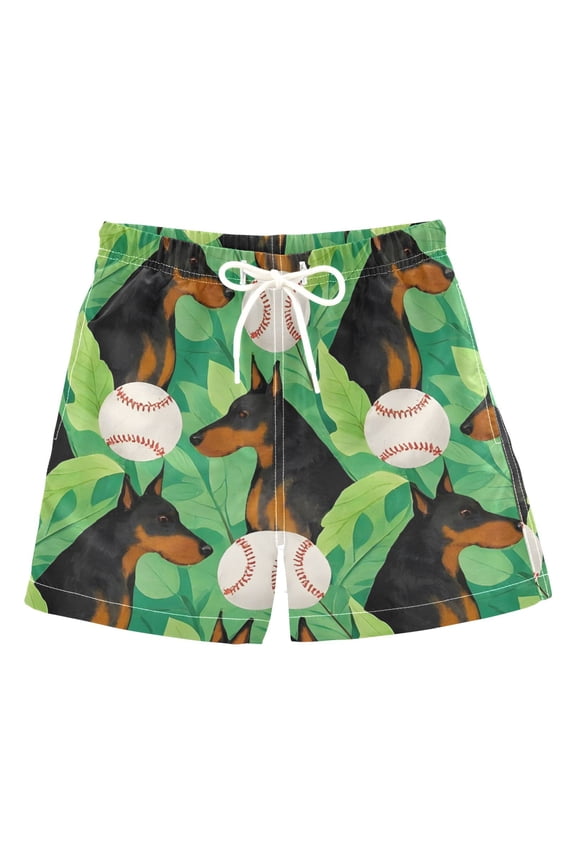 BZSMCE Beach Shorts Trunks Quick Dry Short Baseball German Shepherd Pattern Of Printed