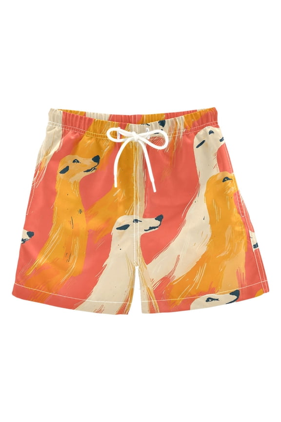 BZSMCE Beach Shorts Trunks Quick Dry Short Brush - Stroke Meerkat Pattern Of Printed