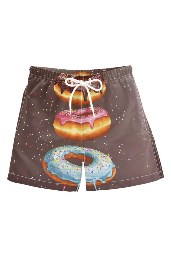 BZSMCE Beach Shorts Trunks Quick Dry Short Donuts Dots Of Printed