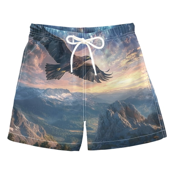 BZSMCE Beach Shorts Trunks Quick Dry Short Eagle Of Printed