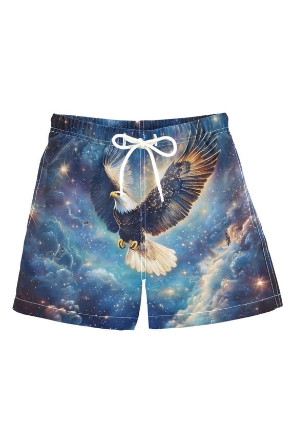 BZSMCE Beach Shorts Trunks Quick Dry Short Eagle Of Printed