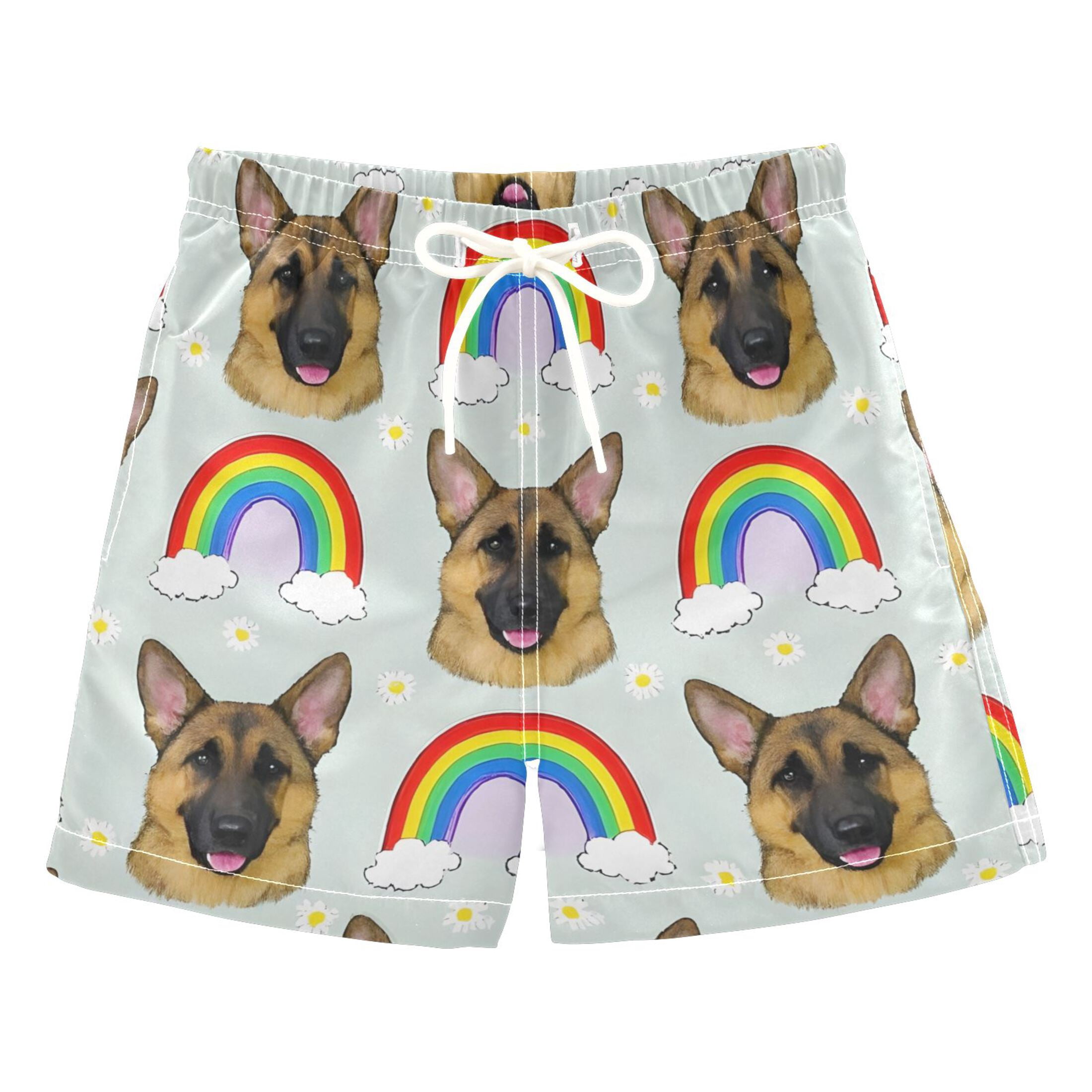 BZSMCE Beach Shorts Trunks Quick Dry Short German Shepherd Daisy ...