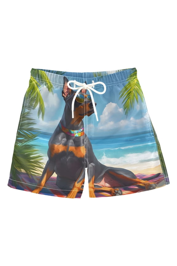 BZSMCE Beach Shorts Trunks Quick Dry Short German Shepherd Dog Beach Of Printed