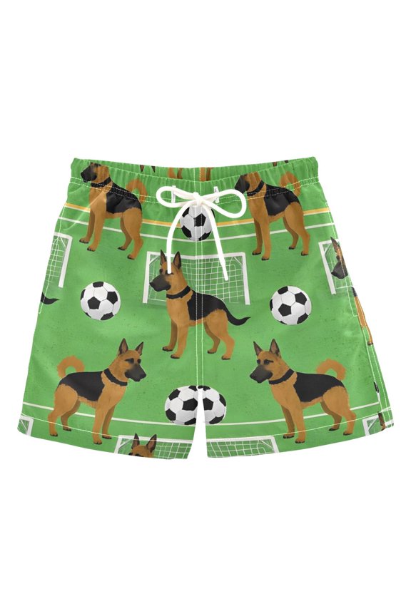 BZSMCE Beach Shorts Trunks Quick Dry Short German Shepherd Football Football Box Pattern Of Printed