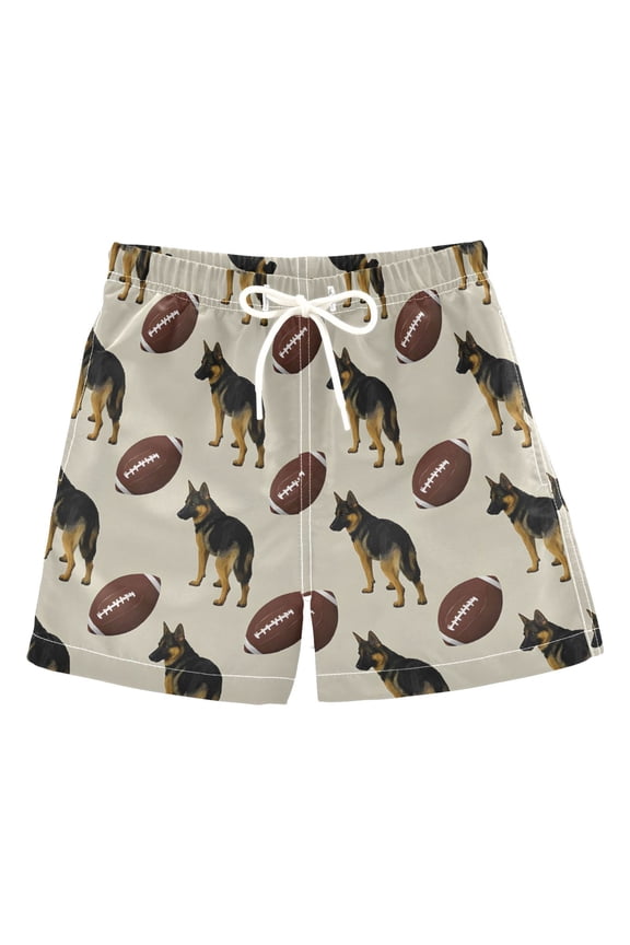 BZSMCE Beach Shorts Trunks Quick Dry Short German Shepherd Football Pattern Of Printed