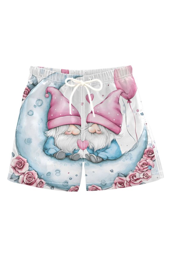 BZSMCE Beach Shorts Trunks Quick Dry Short Gnomes Moon Of Printed