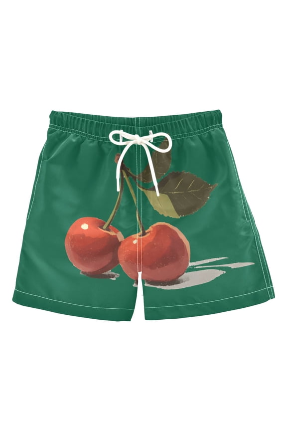 BZSMCE Beach Shorts Trunks Quick Dry Short Pattern Cherry Pattern Of Printed