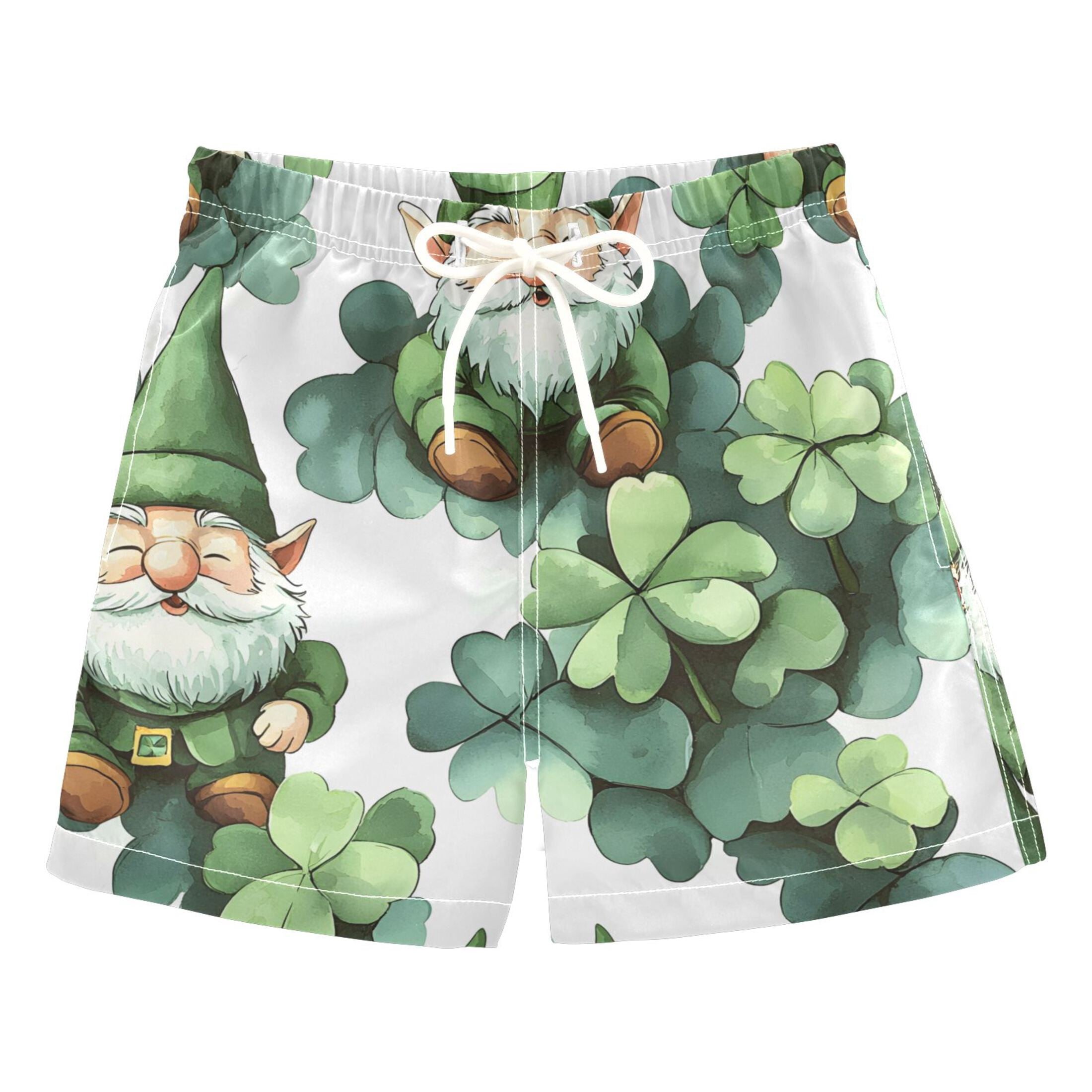 BZSMCE Beach Shorts Trunks Quick Dry Short Pattern Leaves Dwarf Pattern ...