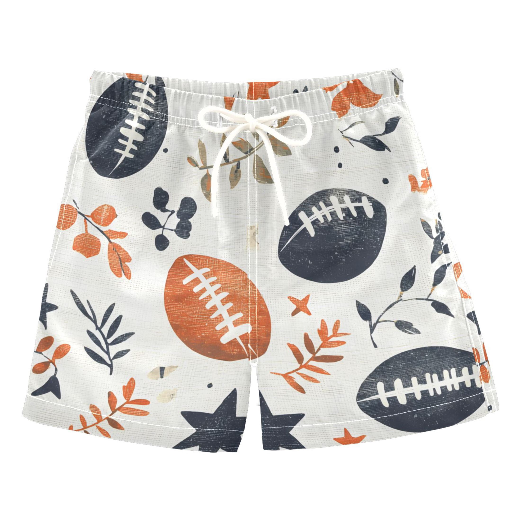 BZSMCE Beach Shorts Trunks Quick Dry Short Rugby Tile Leaves Pattern Of ...