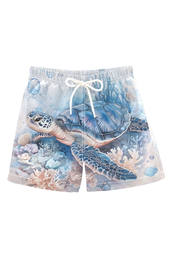 BZSMCE Beach Shorts Trunks Quick Dry Short Sea Turtle Swimming Of Printed