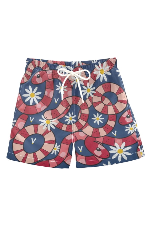BZSMCE Beach Shorts Trunks Quick Dry Short Snake Of Printed