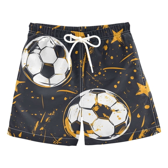 BZSMCE Beach Shorts Trunks Quick Dry Short Soccer Star Pattern Of Printed