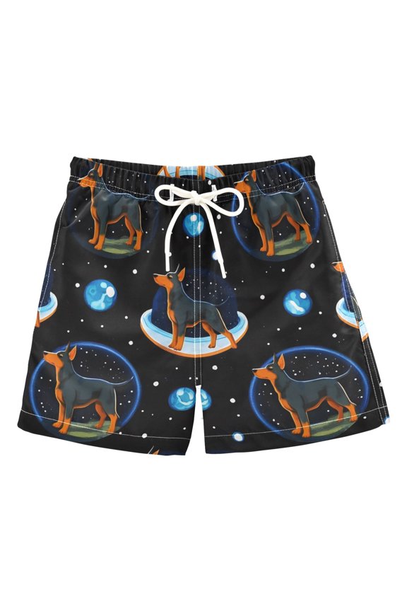 BZSMCE Beach Shorts Trunks Quick Dry Short Space German Shepherd Pattern Of Printed