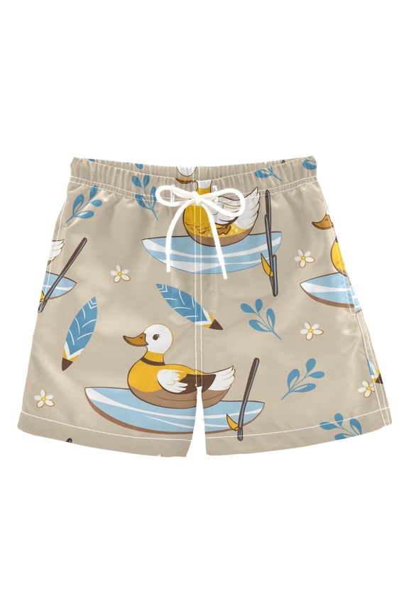 BZSMCE Beach Shorts Trunks Quick Dry Short Surfboard Duck Of Printed