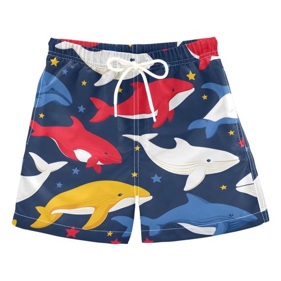 BZSMCE Beach Shorts Trunks Quick Dry Short Tile Whale Pattern Of ...