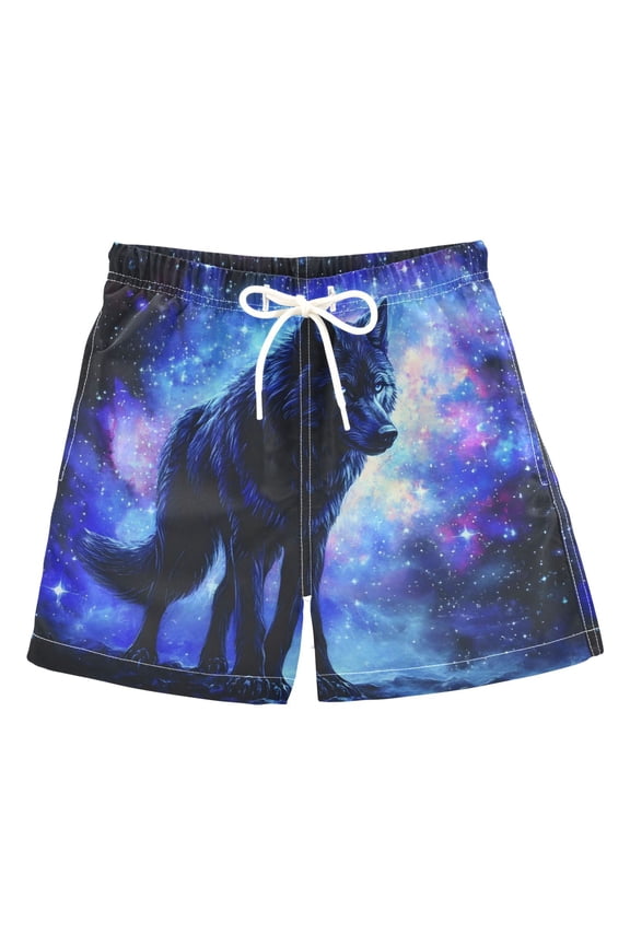 BZSMCE Beach Shorts Trunks Quick Dry Short Wolf Of Printed